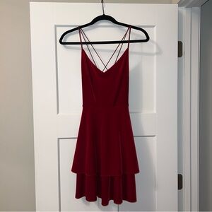 B. Darlin Red Strappy Mini Dress